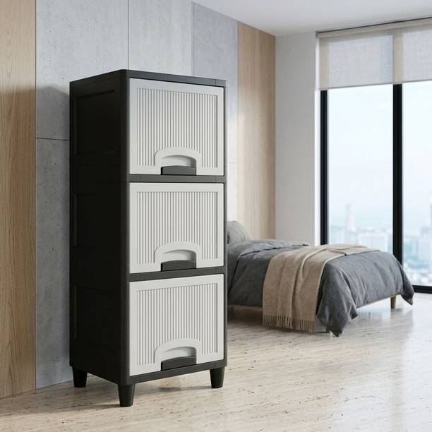 MAXTID Multi Layer Cabinet Suitable for Files, Clothes & Accessories PP Collapsible Wardrobe