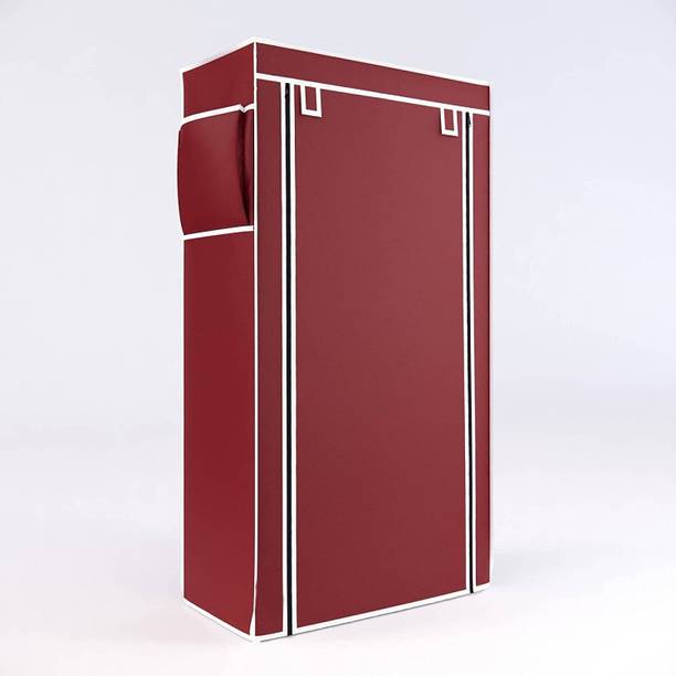SHYAM JI 1 door 6 layer Portable Storage Free Standing Shoe Organizer, Non-Woven Fabric PP Collapsible Wardrobe