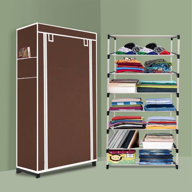 MEZIRE Compact 7 Layer COLLAPSIBLE CLOTH/SHOE/KIDS CLOTH ORGANISER FOR HOME PP Collapsible Wardrobe