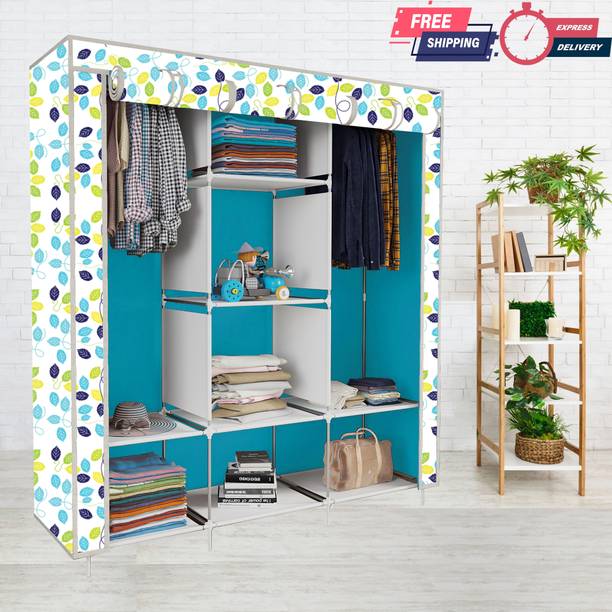Lyzoo 3 door 8 Shelf Metal Almirah