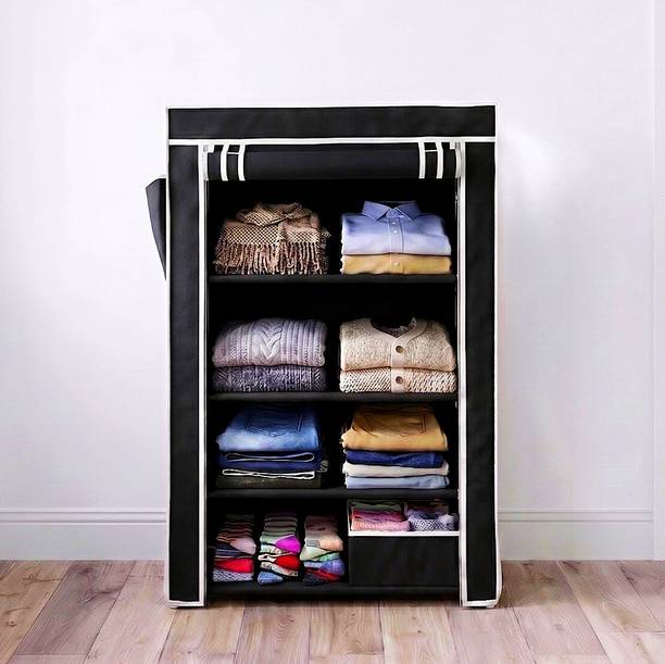Flipkart Perfect Homes Studio 1 Door 4 Shelf PP Collapsible Wardrobe