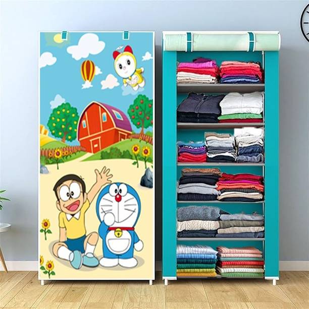 colcum 6L DORA NOVI PREMIUM SMART PRINT Micro Fiber Collapsible Wardrobe