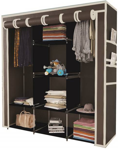 Continental 6+2 Shelves 3 door 88130 Carbon Steel Collapsible Wardrobe