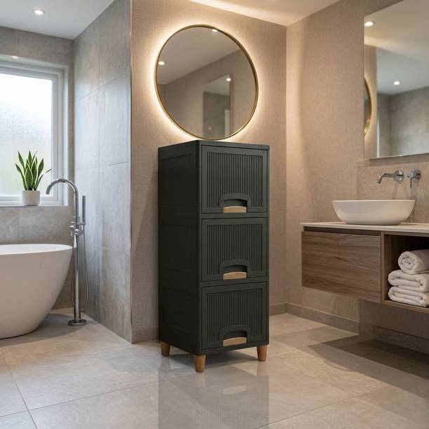 GROTHEORY Slim Cabinet for Narrow Kitchen & Balcony Rack for Household PP Collapsible Wardrobe