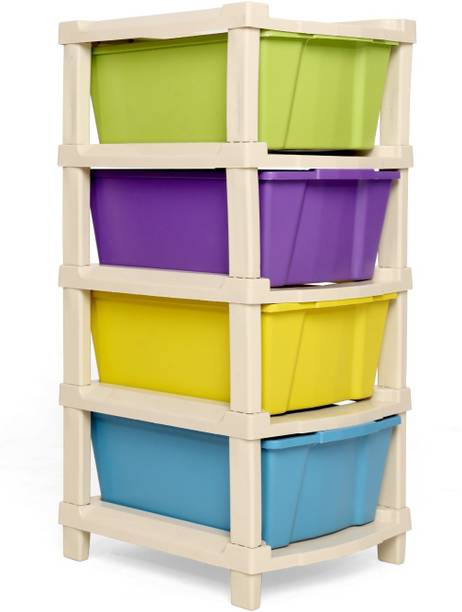 ASHLAS 4XL Plastic Modular Drawer System For Home, Office, Hospital, Parlor, School PP Collapsible Wardrobe