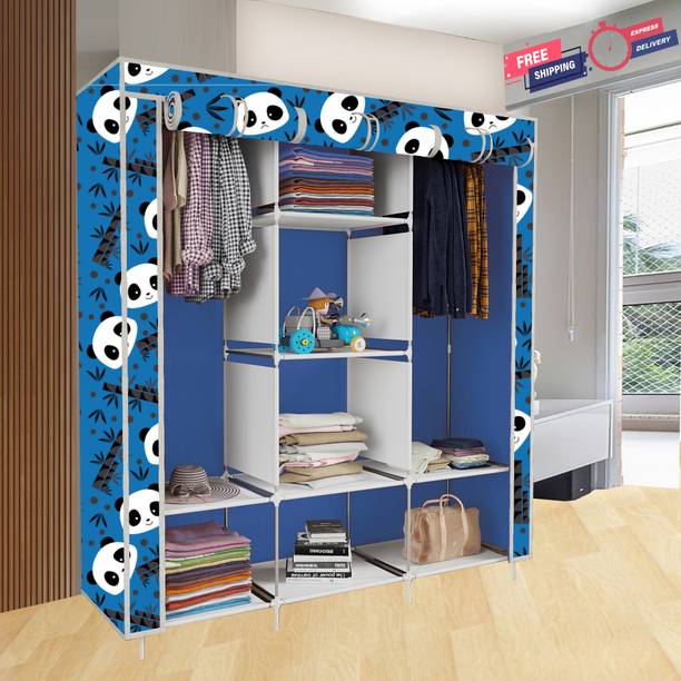 XENABO 3 Door 8 Layer India's 1st Digital Print Carbon Steel Collapsible Wardrobe