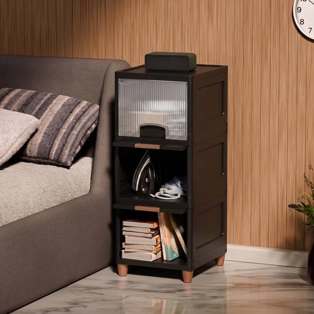HEGZI Almirah for Clothes Cupboard Clothes Plastic Almirah, Foldable Wardrobe PVC Collapsible Wardrobe