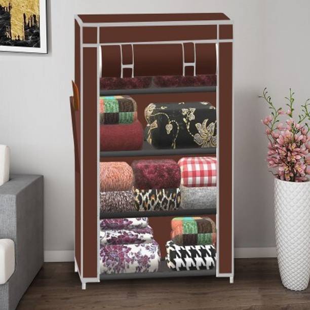 Lyzoo 4 Shelf Plastic PVC Collapsible Wardrobe