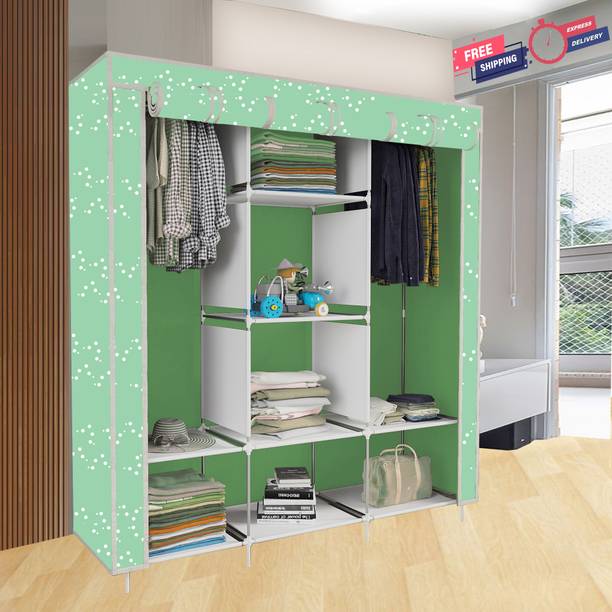 XENABO 3 Door 8 Layer India's 1st Digital Print Carbon Steel Collapsible Wardrobe