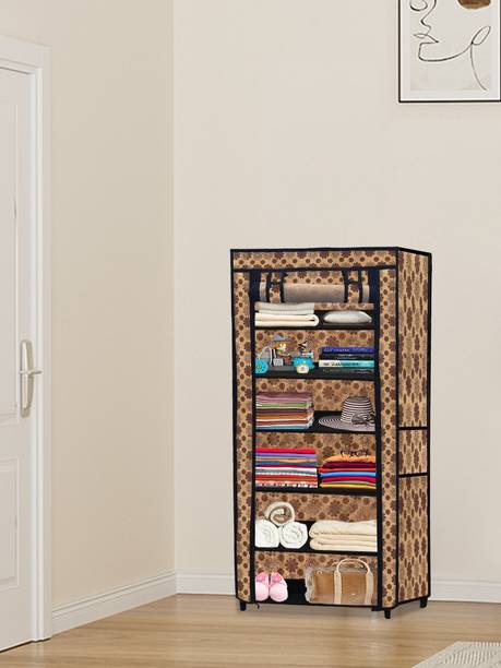 SANAMSTORE Collapsible Wardrobe 6 Layer Storage Organizer with Strong Frame Carbon Steel Collapsible Wardrobe