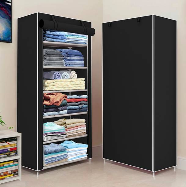 Pali 1 Door 6 Shelf Fabric PP PVC Collapsible Wardrobe