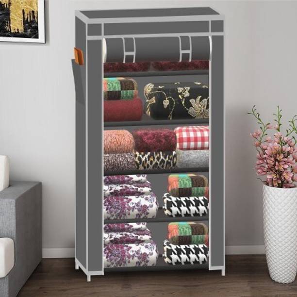 Lyzoo 5 Shelf Plastic PVC Collapsible Wardrobe