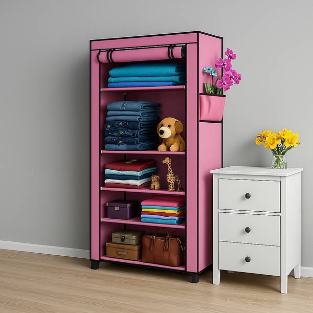 YouCopia Wardrobe for Storage - Foldable Almirah Clothes PVC Collapsible Wardrobe