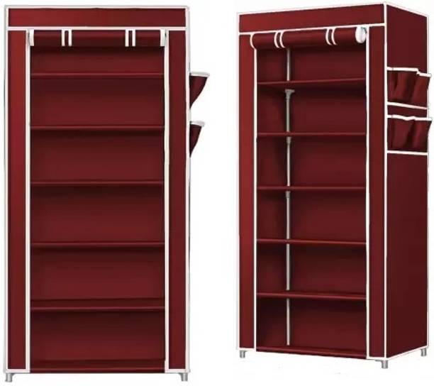 vipash 6 shelves Footwear Stand & Shoe Rack for Home | Floor Standing| Indoor-Outdoor PVC Collapsible Wardrobe