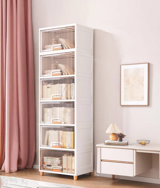 Semizoxis 6 Door 6 Shelves Plastic Collapsible Cupboard Cloth stand clothes rack PC Collapsible Wardrobe