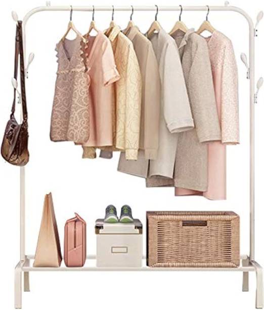 CITRODA 1 Door 2 Shelf Open Coat clothes hanger stand PP CarbonSteelCollapsible Wardrobe PP Collapsible Wardrobe