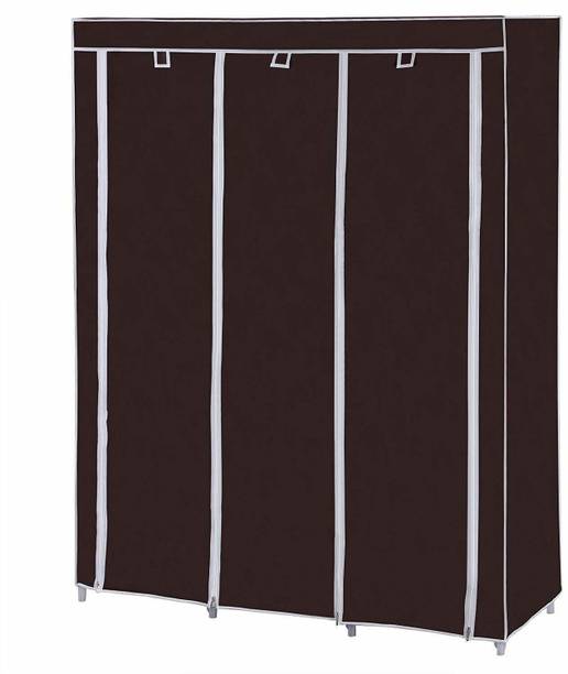 vipash Closet for Clothes Almira, 2 Hanging Space, 8 Shelves, Carbon Steel Collapsible Wardrobe