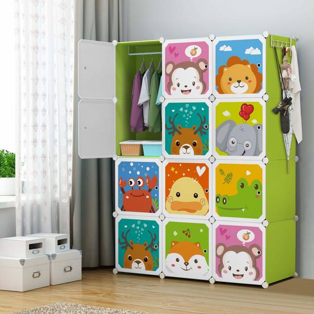 UTILLO 12 DOOR GREEN (T) PP Collapsible Wardrobe