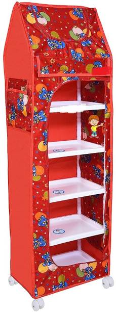 Prizam Baby 6 Shelve Unbreakable Material PVC Collapsible Wardrobe PP Collapsible Wardrobe