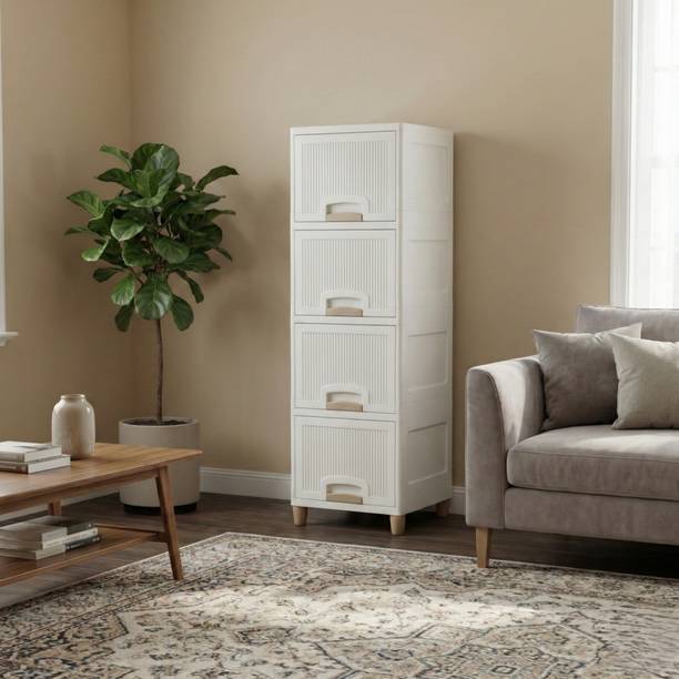 VISEMAN Multi layer Storage Cabinet for Compact Homes and Flats PP Collapsible Wardrobe