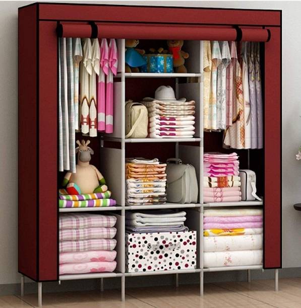 GRACEAPPAREL Carbon Steel Collapsible Wardrobe