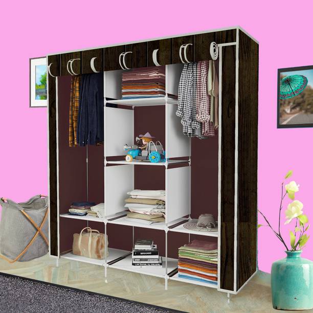 MeroDeco C1 Printed Wardrobe Carbon Steel Collapsible Wardrobe