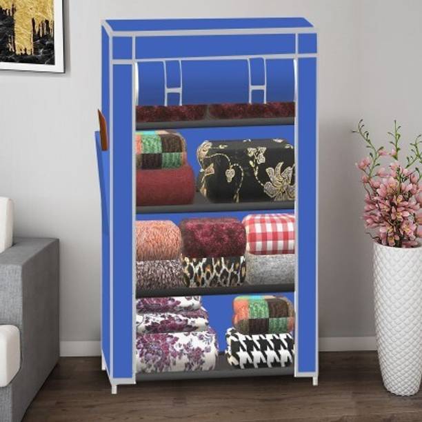 Lyzoo 4 Shelf Plastic PVC Collapsible Wardrobe