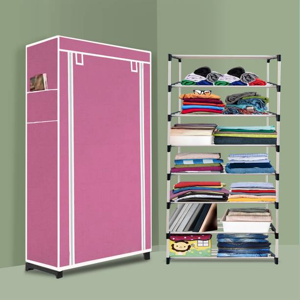 THE REAL ARV 7 Layer Fabric Wardrobe PVC Collapsible Wardrobe