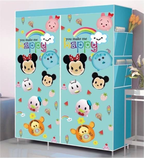 CMerchants 12L Mickey Printed Rack Carbon Steel Collapsible Wardrobe