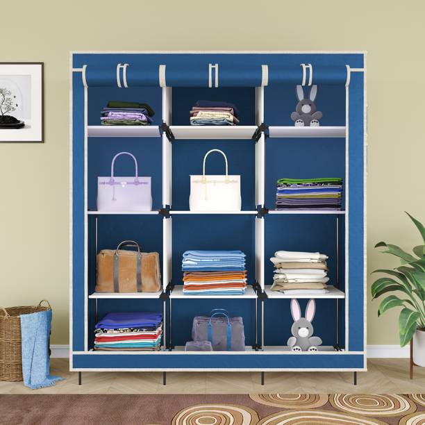 Eco Shopee 12 Shelves Collapsible Portable Foldable Wardrobe Storage Organizer for Clothes PP Collapsible Wardrobe