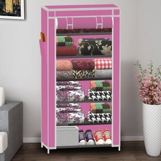 Lyzoo 6 Shelf Plastic PVC Collapsible Wardrobe