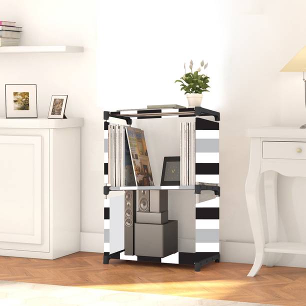Scholars Bedroom – 3 Shelf Foldable Almirah, Portable Clothes Storage Rack for Home Carbon Steel Collapsible Wardrobe
