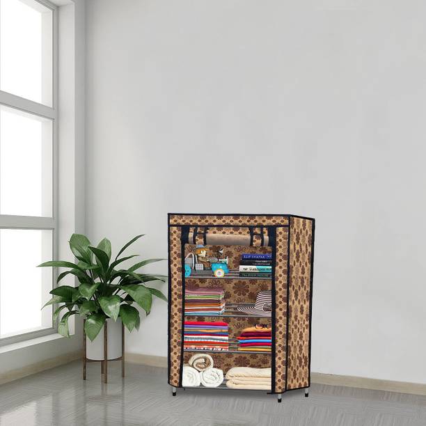 SANAMSTORE Elegant Look Metal Collapsible Wardrobe 4 Layer Easy Assembly Carbon Steel Collapsible Wardrobe