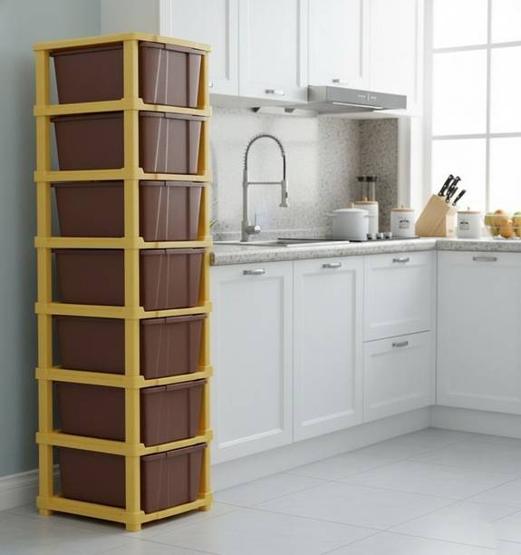 MAXTID Multi layer Storage Cabinet for Compact Homes and Flats PP Collapsible Wardrobe