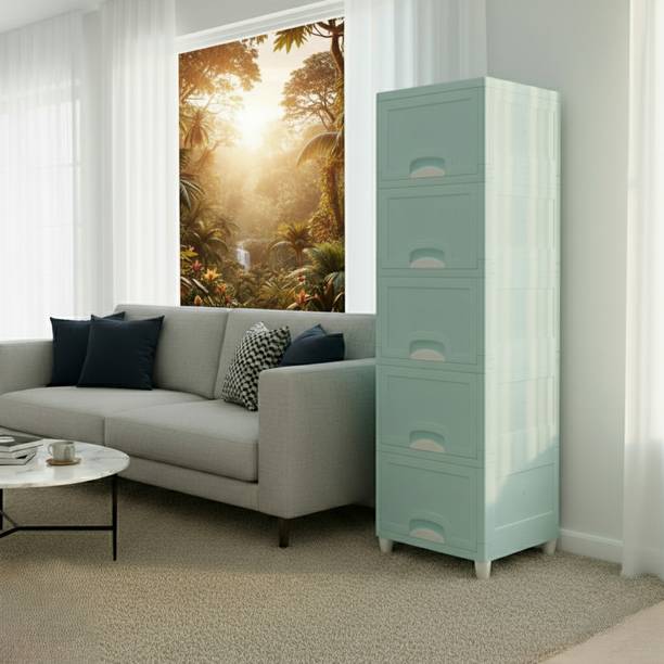 Suptikes Multi Layer Cabinet with User Friendly Storage Build PP Collapsible Wardrobe