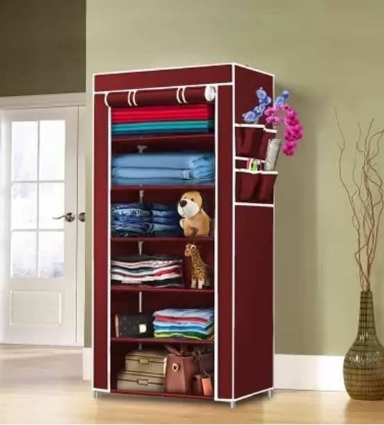 SHYAM JI Home Utility Space Saving 6 Layer plastic Shoe Rack/ Organizer Stand PP Collapsible Wardrobe