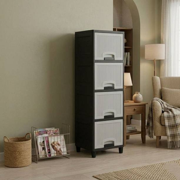 Suptikes Multi Layer Cabinet with User Friendly Storage Build PP Collapsible Wardrobe