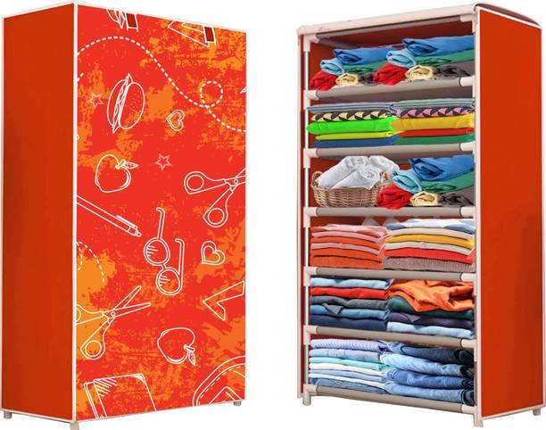 Zest creations 6 Layer Plastic Collapsible Shoe Stand PP Collapsible Wardrobe