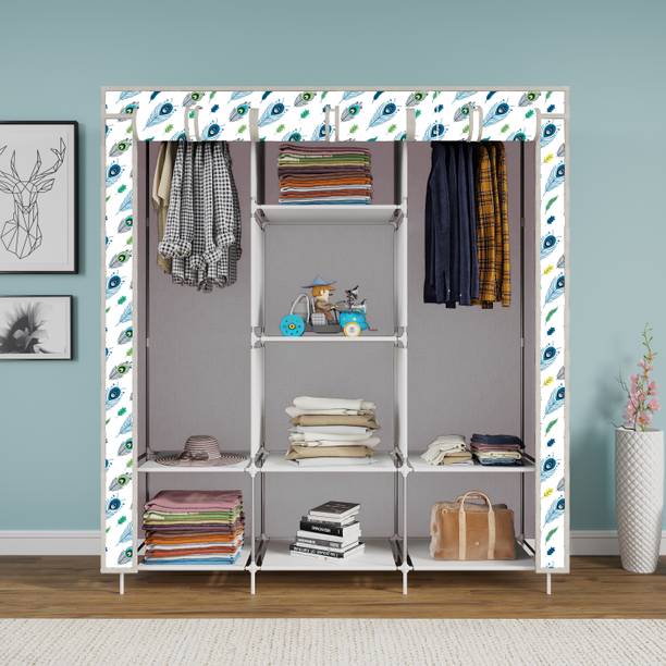 Home Reserve C1 Printed Wardrobe Carbon Steel Collapsible Wardrobe