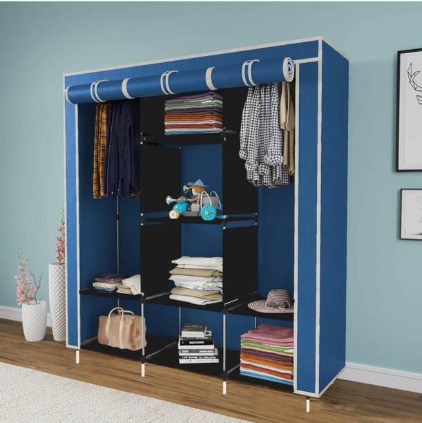 SHOEVAULT Closet for Clothes Almira Micro Fiber Collapsible Wardrobe