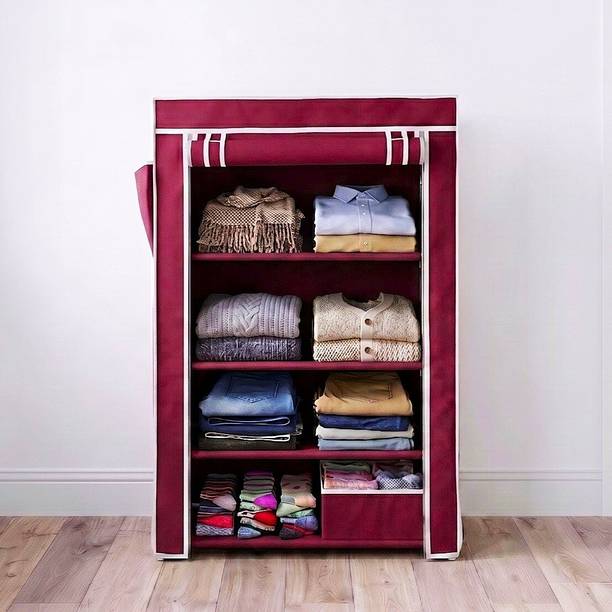 Flipkart Perfect Homes Studio 1 Door 4 Shelf PP Collapsible Wardrobe
