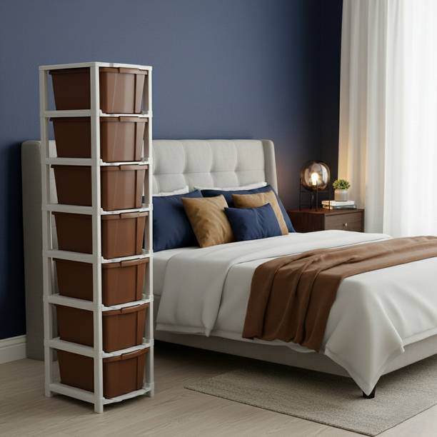 VISEMAN Multi layer Storage Cabinet for Compact Homes and Flats PP Collapsible Wardrobe