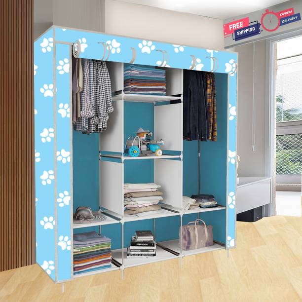 Zooper 3 Door 8 Layer India's 1st Digital Print Carbon Steel Collapsible Wardrobe