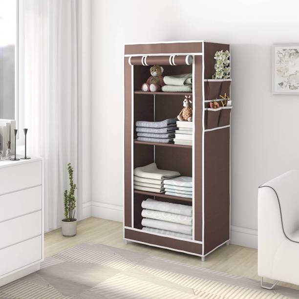 Flipkart Perfect Homes Studio Premium Quality SINGLE DOOR 4 SHELF PP Collapsible Wardrobe