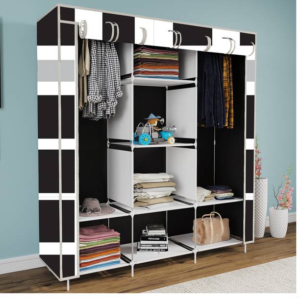BEEYZELL Carbon Steel Collapsible Wardrobe