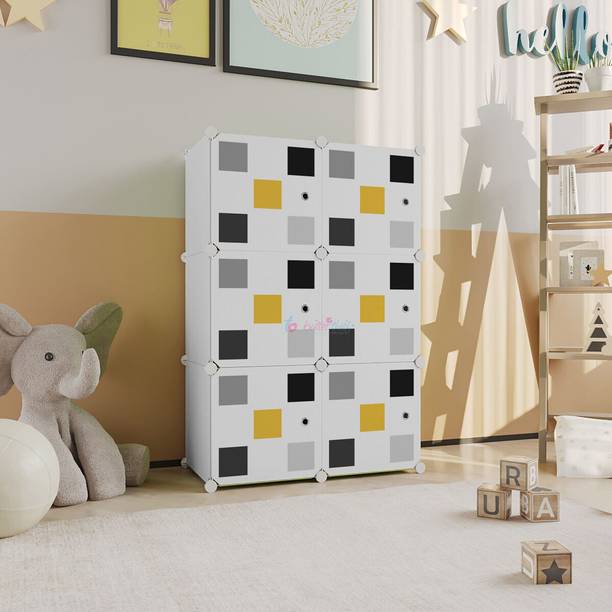 Butterthief 6 Door Plastic Sheet Almirah Storage Rack Closest Organizer Cupboard PP Collapsible Wardrobe