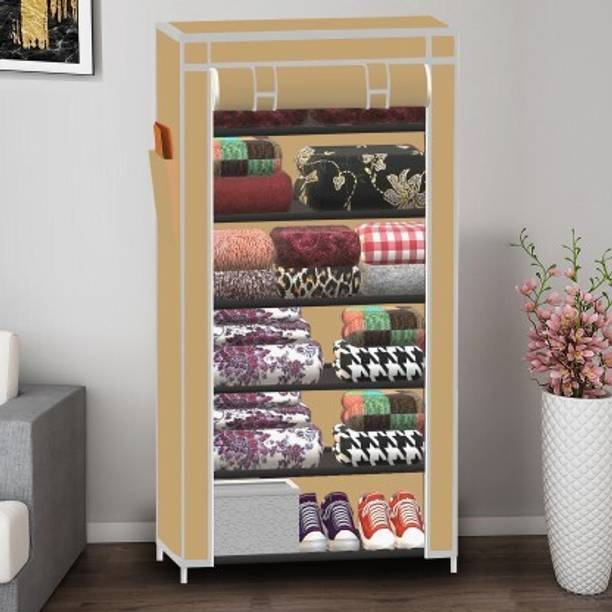 Lyzoo 6 Shelf Plastic PVC Collapsible Wardrobe