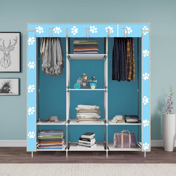 Zooper 3 door 8 Shelf India 1st Carbon Steel Collapsible Wardrobe