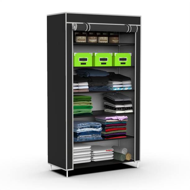 FLIPZON Multipurpose Storage Rack, 6 Layer PP Collapsible Wardrobe