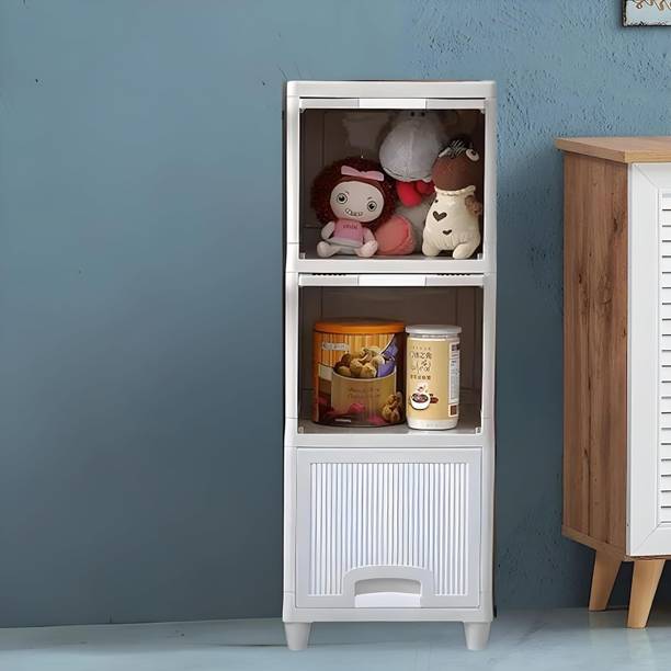 Novatic Clothes Storage Cabinet Plastic Modular Drawer Storage Box Almirah Cabinets PP Collapsible Wardrobe